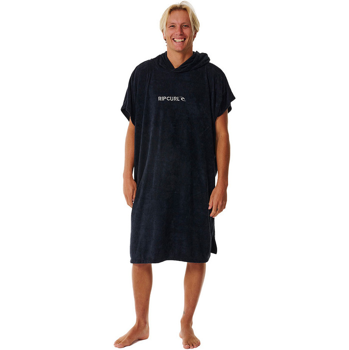 2023 Rip Curl Brand Hooded Towel Changing Robe / Poncho 00ZMTO - Black / Grey